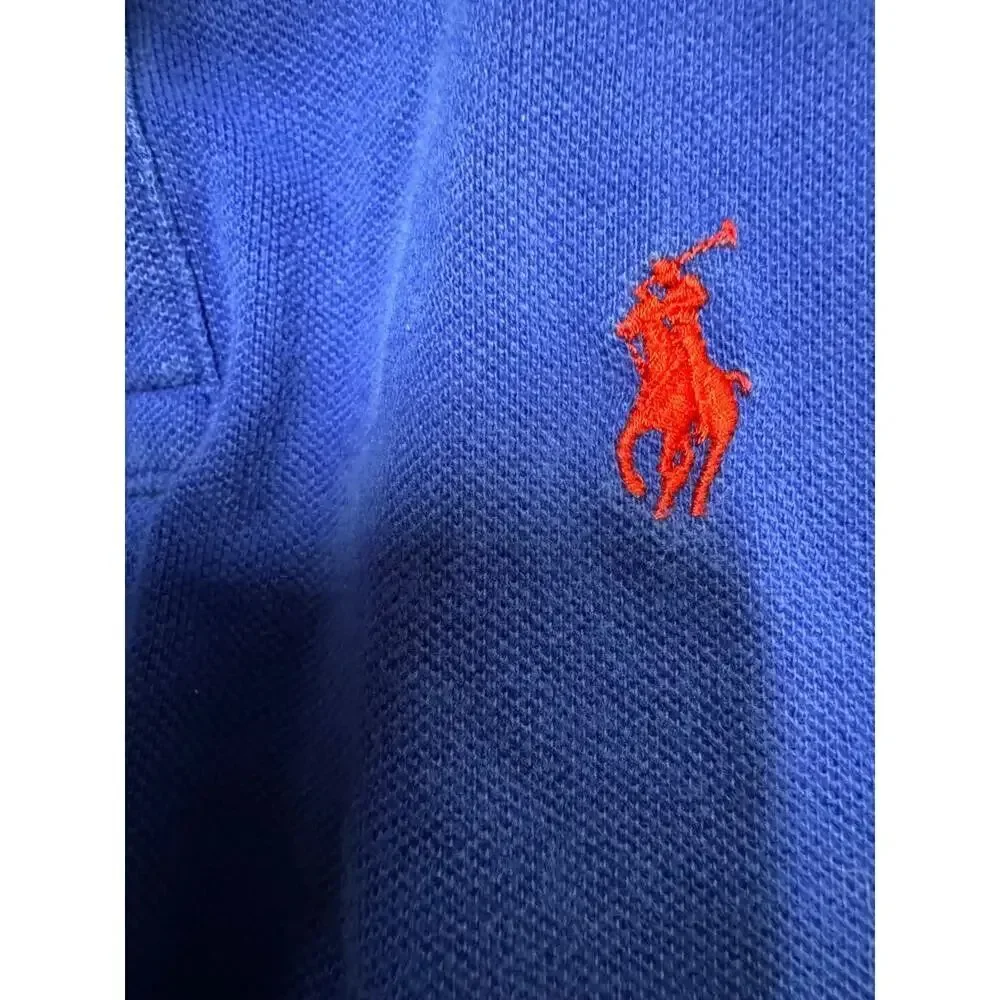 Vintage 90s Polo Ralph Lauren Blue Polo Shirt Red Pony Men’s Small Cotton